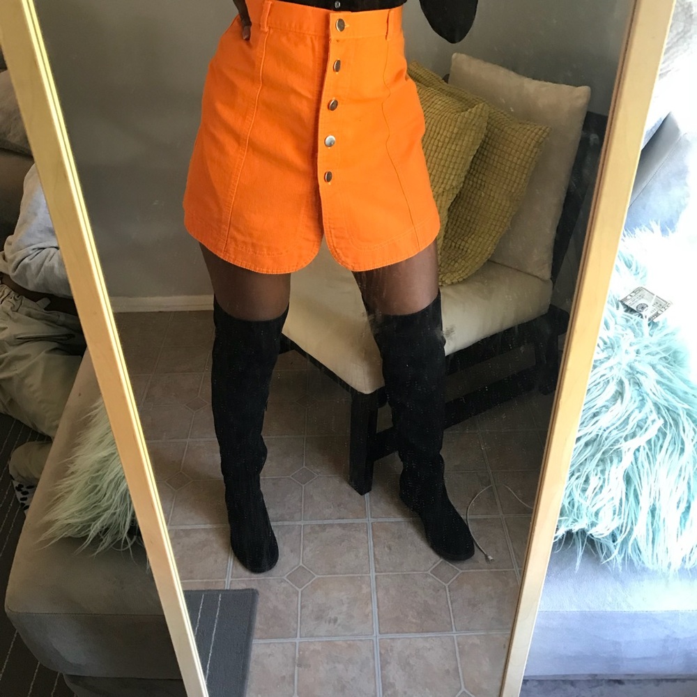 🆎 Vtg Orange Skirt